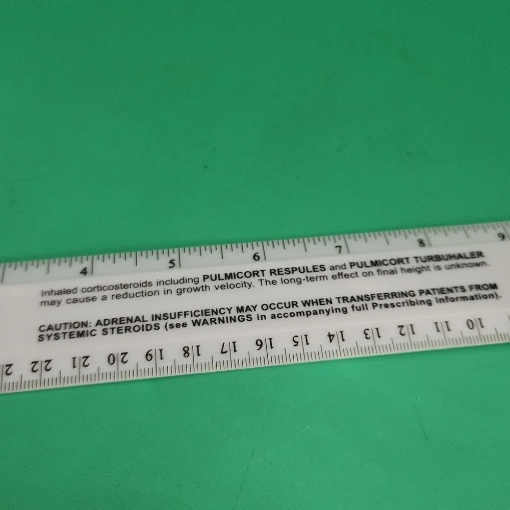 Pulmicort Pharmaceutical Drug Rep Collectible Ruler 12